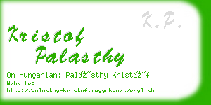 kristof palasthy business card